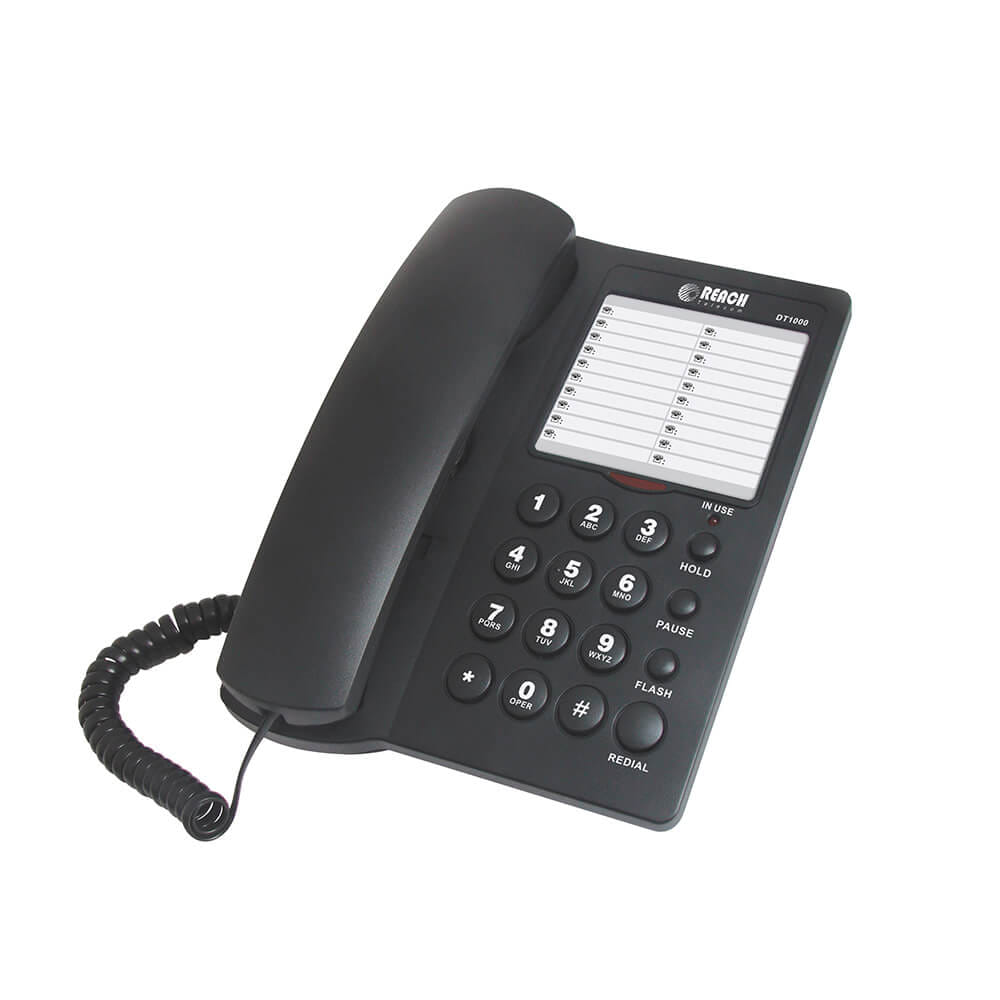 โทรศัพท์บ้าน โทรศัพท์สำนักงาน  REACH รุ่น DT-1000 สีดำ_1